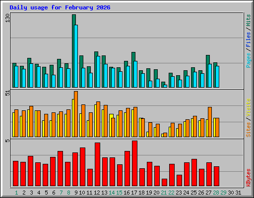 Daily usage for February 2026