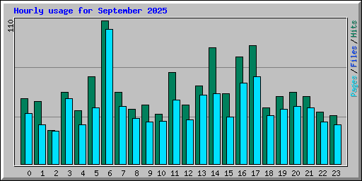 Hourly usage for September 2025