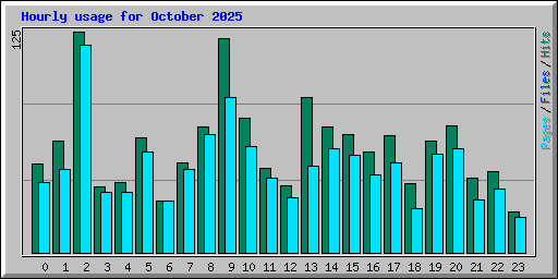 Hourly usage for October 2025